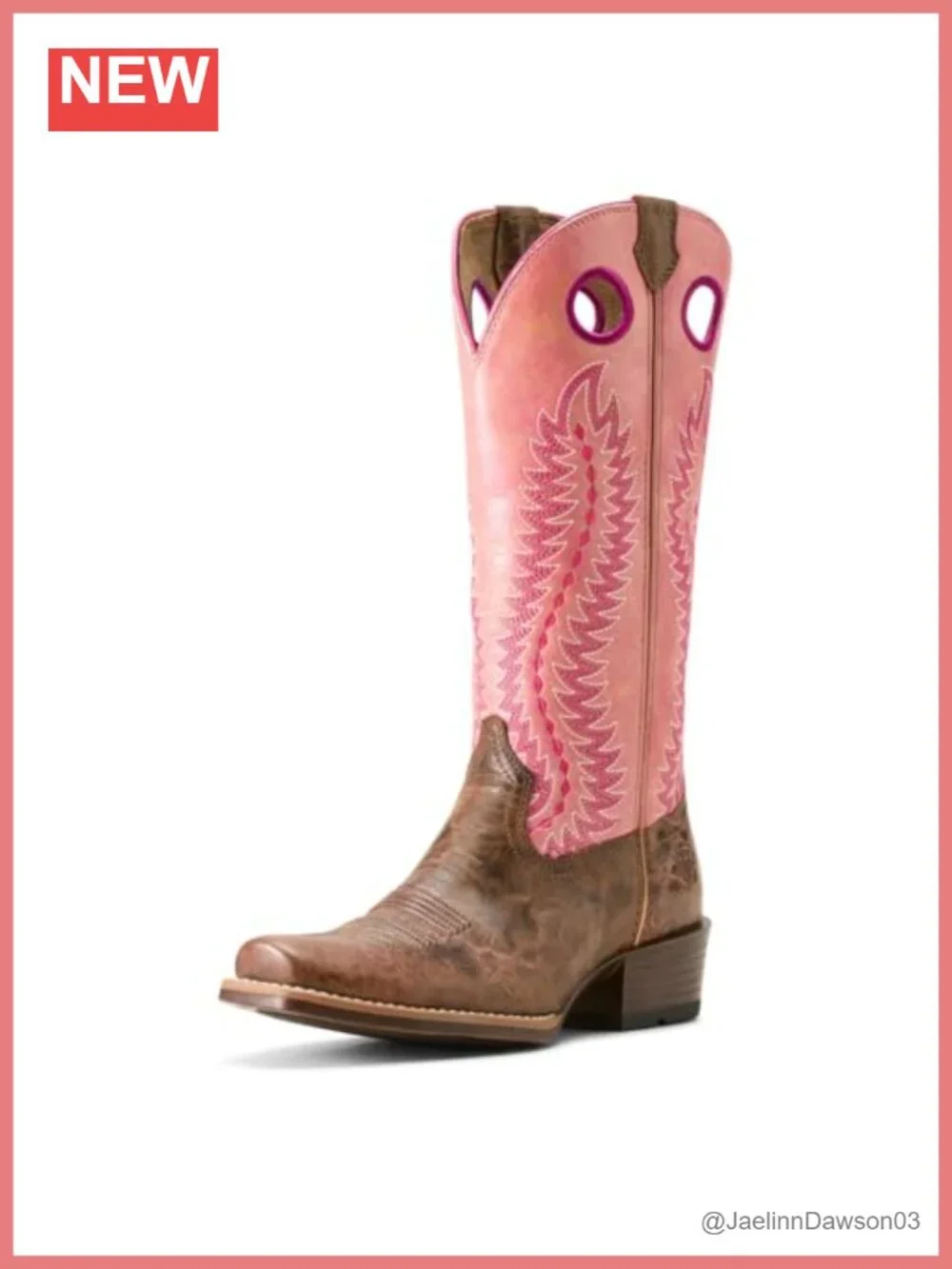 Women's Mid-Calf Western Boots, Leather, Waterproof, Pull-On, Round Toe